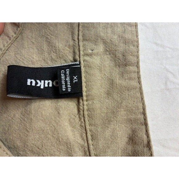 OUKU Mens Shirt Size X Large Mandarin Collar Short Sleeve Button Up - Picture 4 of 4